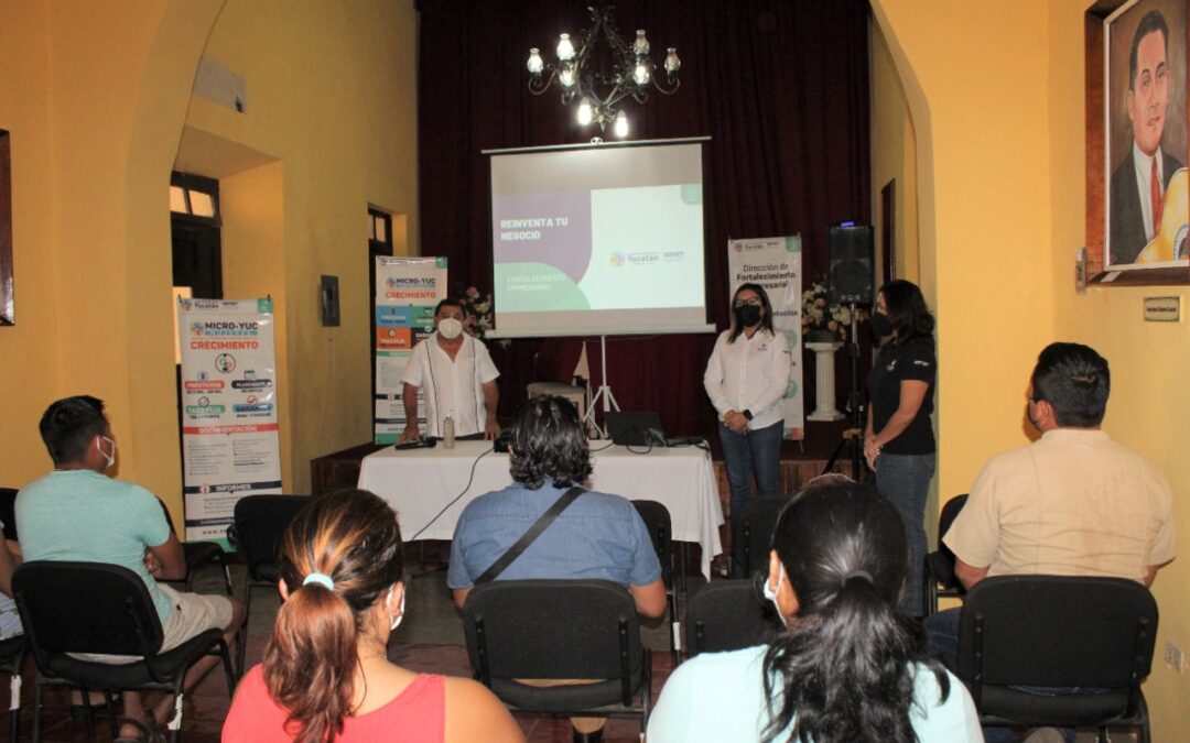 Conferencias denominadas “Reinventa tu negocio” y “Microyuc Mujeres y Empresarial”.