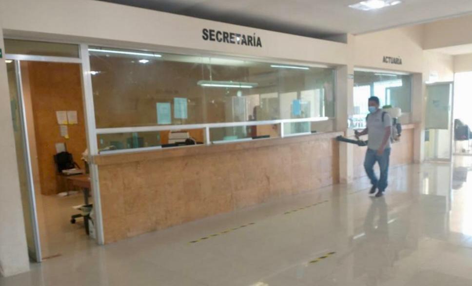 Desinfecciones en edificios del Poder Judicial.