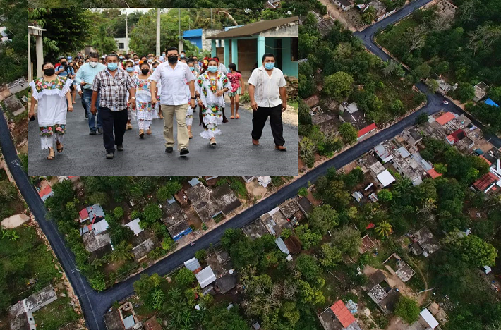 Ayuntamiento rehabilitó más de tres mil metros cuadrados de calles en Dzitnup.
