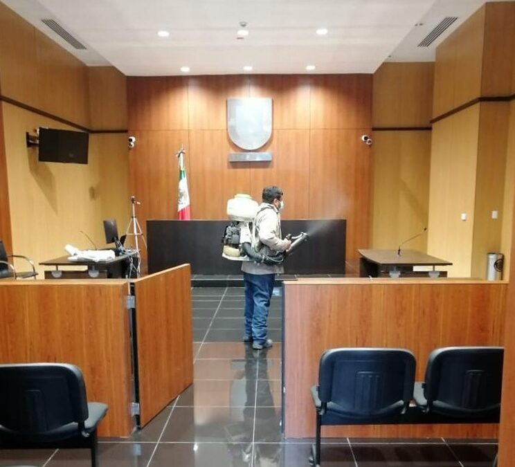 Desinfecciones en edificios del Poder Judicial.