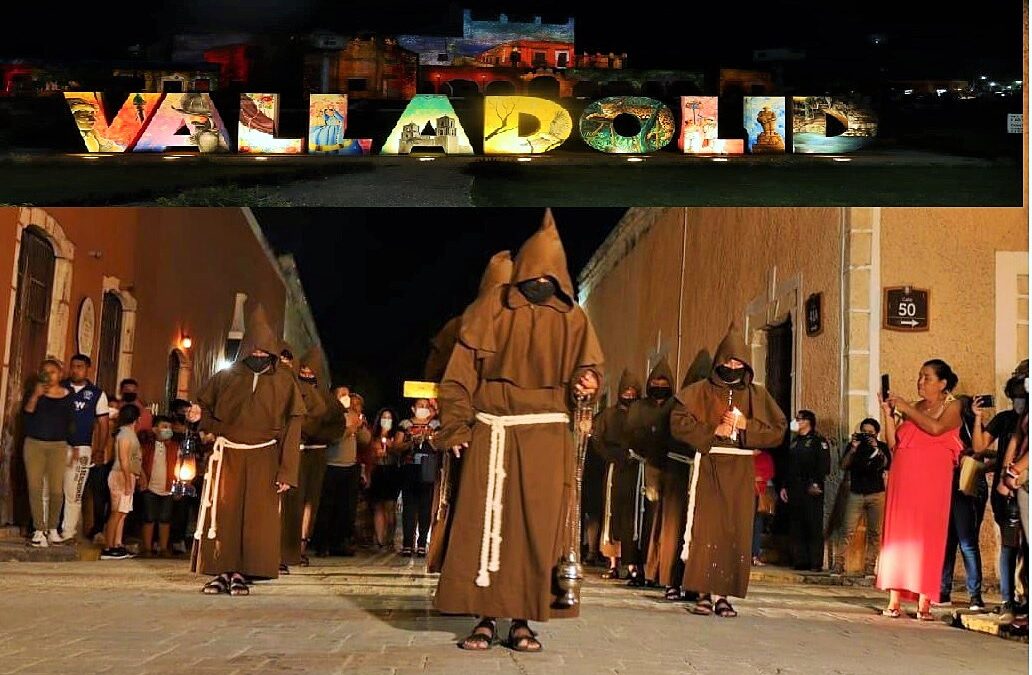 Turistas y vallisoletanos disfrutaron ”La Caminata de los Frailes”, “Noches de la Heroica Valladolid”.