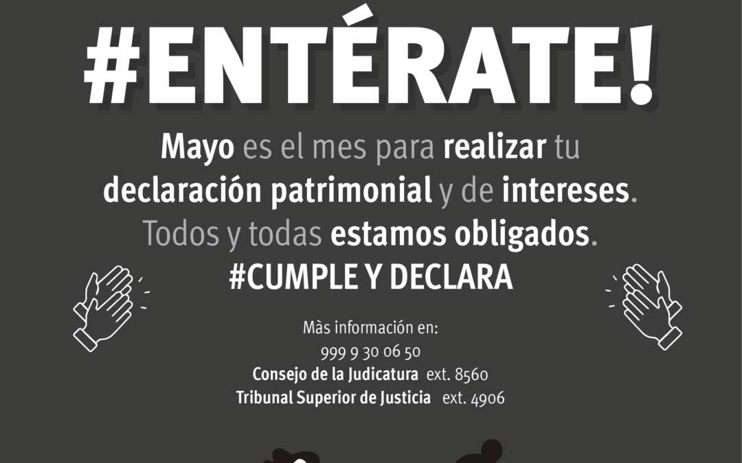 Fomenta Poder Judicial de Yucatán cumplimiento en declaración patrimonial.