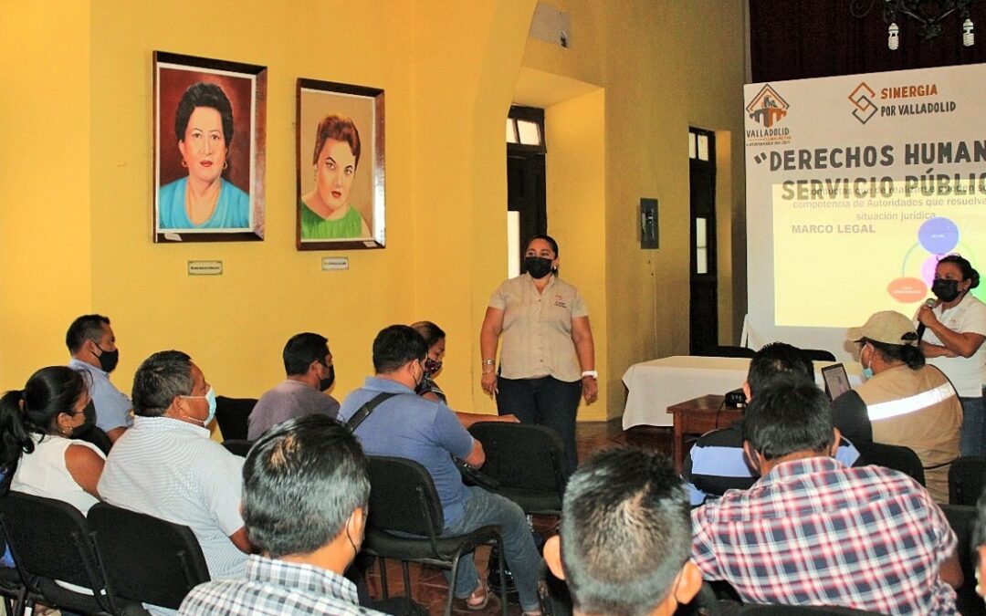 Capacitación a comisarios municipales en el tema de derechos humanos.