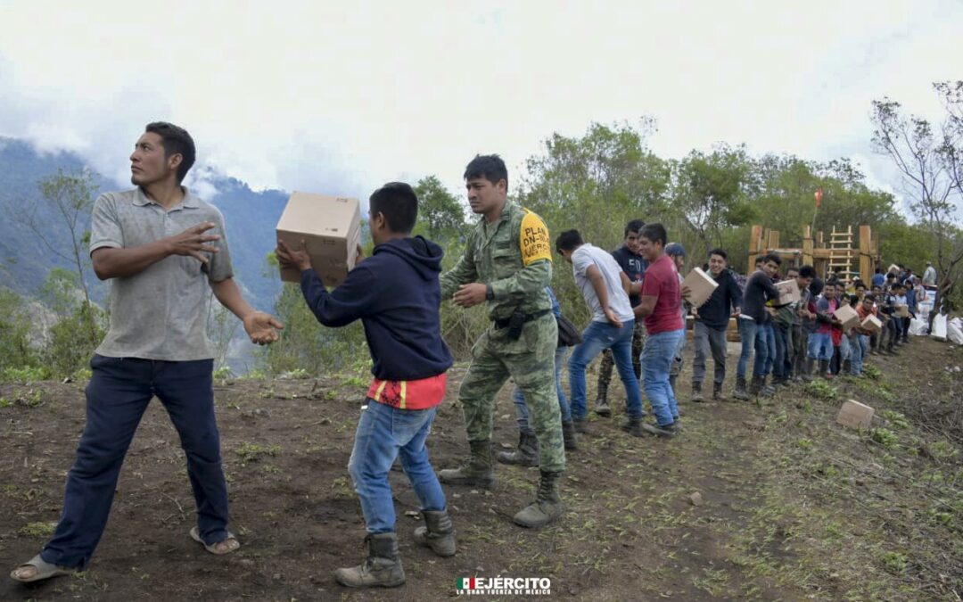 Sedena Plan de apoyo a la población afectada por el huracán Agatha en Oaxaca.