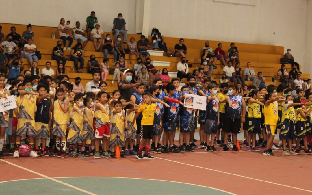 Inauguran el Segundo Torneo de Basquetbol Infantil.