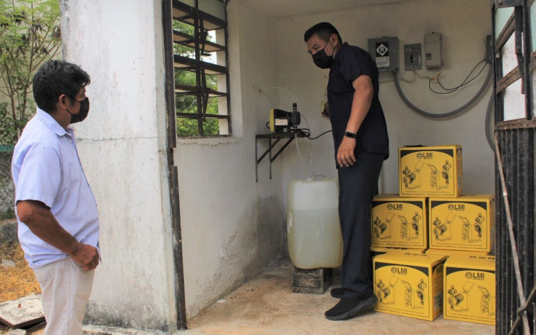 Ayuntamiento instala bombas de cloración en nueve comisarías del Municipio.