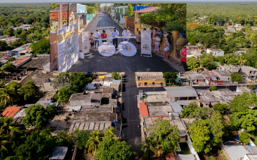 El Presidente Municipal, Alfredo Fernández entrega dos nuevos tramos de calles rehabilitadas en Bacalar
