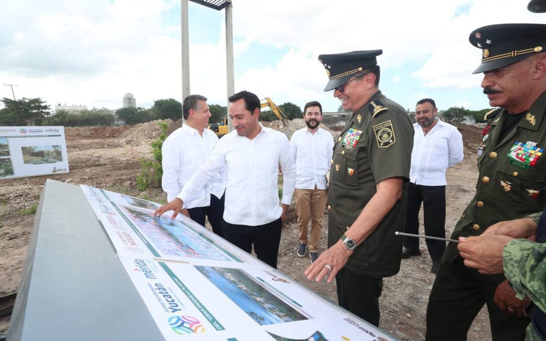 Ponen en marcha el Gobernador Mauricio Vila Dosal y el titular de la Sedena, Luis Cresencio Sandoval González, el proyecto del Gran Parque La Plancha.