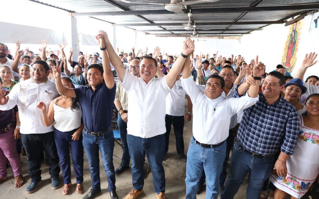 Barrera Concha recibe amplio respaldo en su visita a Valladolid y Chemax.