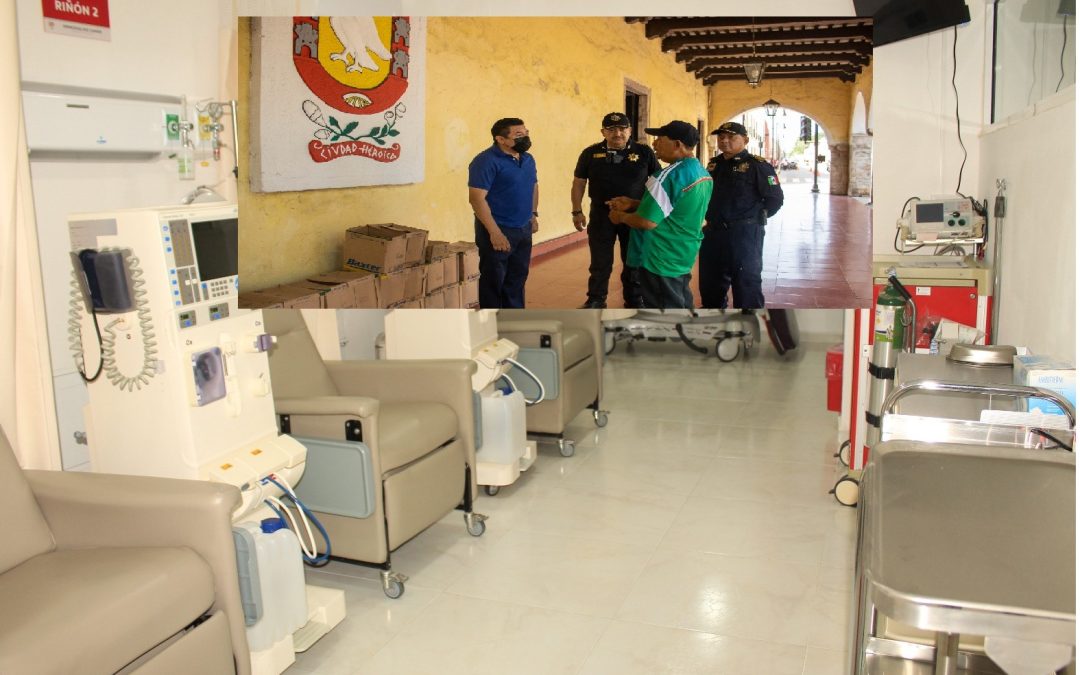 El alcalde Alfredo Fernández, recibe donativo de insumos que se utilizan para la atención de las personas que necesitan del servicio.