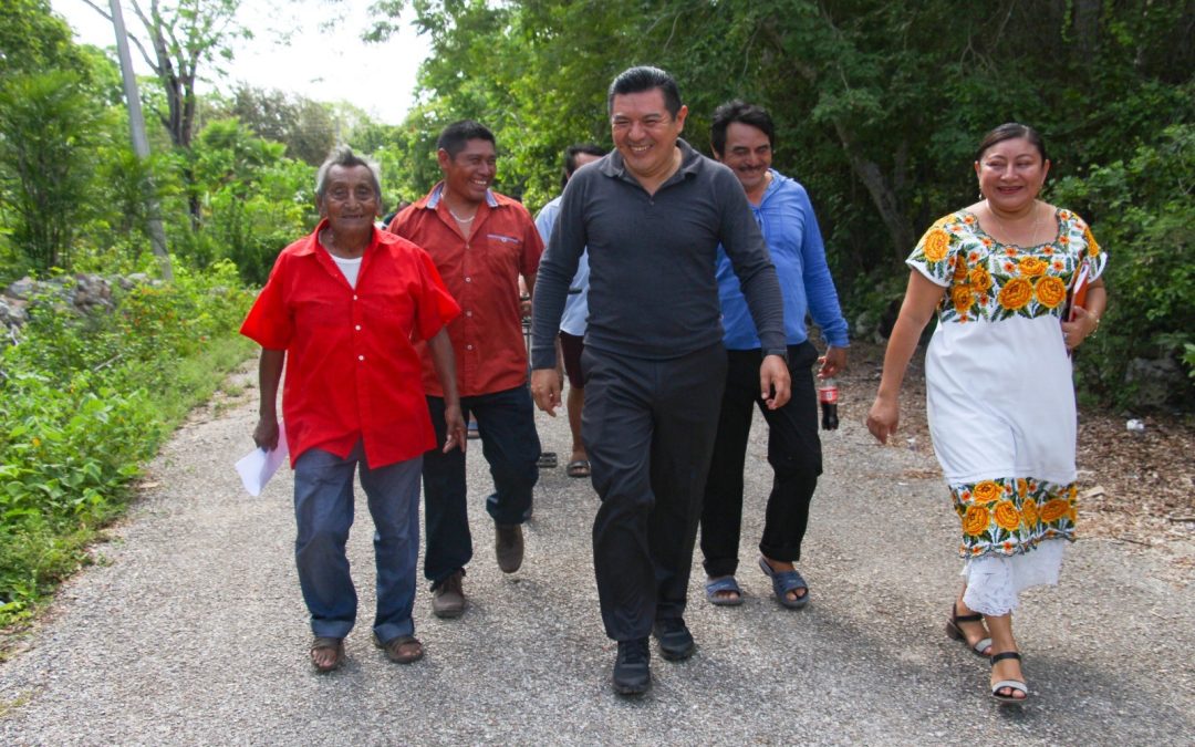 El banderazo de inicio del levantamiento de las familias beneficiadas se dio hoy en Xuilub.