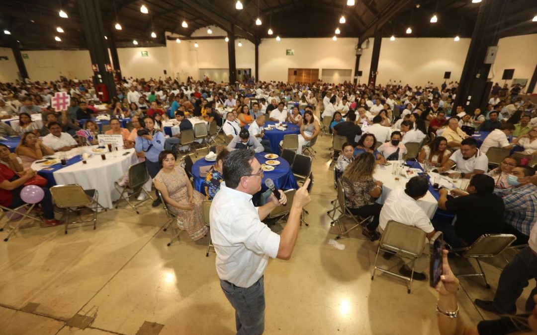 El amigo Libo, en unión y compromiso, con el sindicalismo de Yucatán.