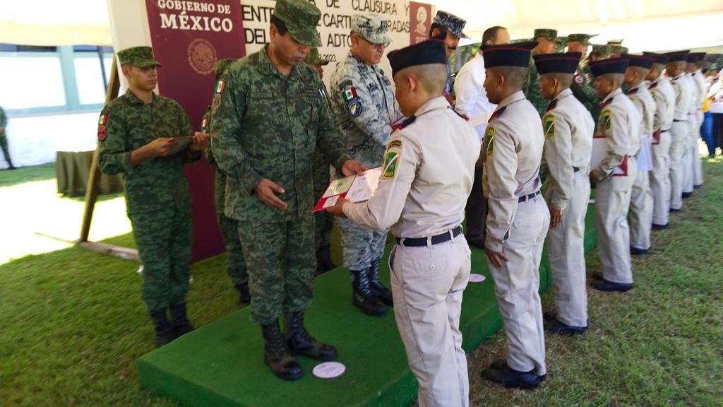 Ceremonia de Clausura y entrega de Cartillas Liberadas de la 10/a. Compañía del Servicio Militar Nacional.