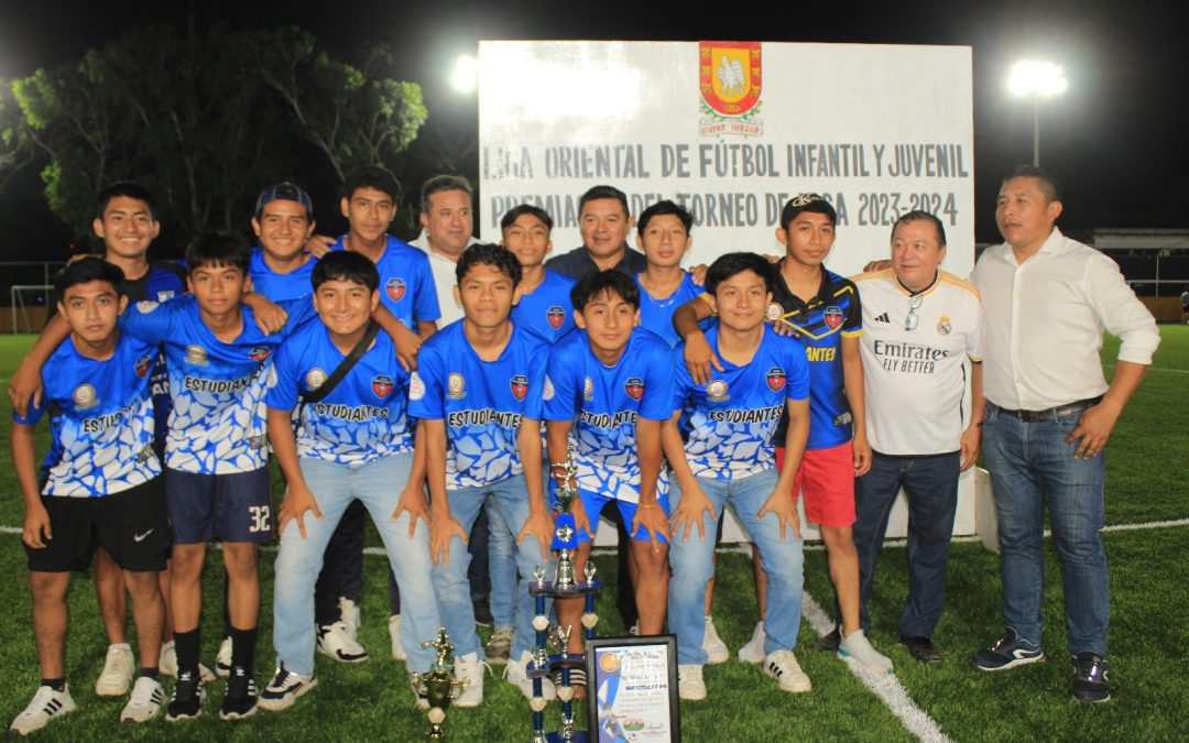 Premiación de la liga oriental de futbol infantil y juvenil 2023-2024.