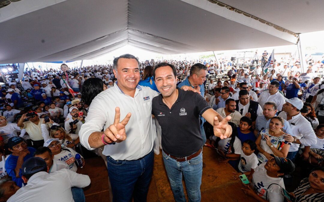 Renán Barrera impulsa la Agenda 2050 para Kanasín, con gobernadores panistas de testigo.